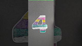 Glowing Number 4 with Gel Pen