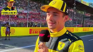 Charles Leclerc Interview after he gets pole #formula1 #monza #charlesleclerc #italy