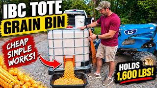 I Turned an IBC Tote Into a Bulk Grain Bin! | Cheap Feed Storage