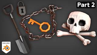 Low Poly Treasure Chest - Part 2 (Blender Beginner Tutorial)
