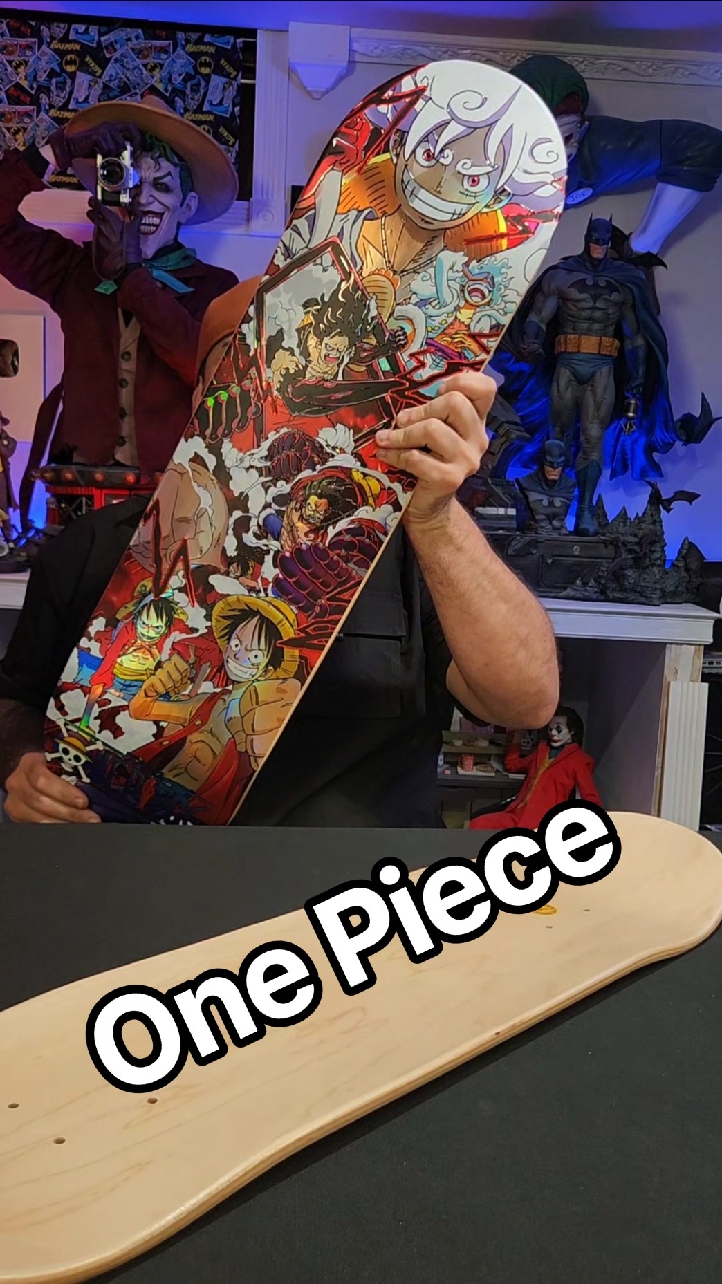 This Luffy One Piece Skateboard deck is straight 🔥 #onepiece