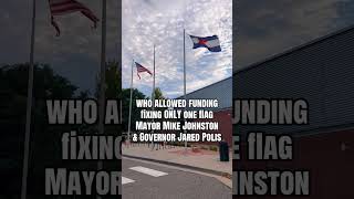 Both flags with withered and torn but only one was replaced remember this in NOVEMBER 2026