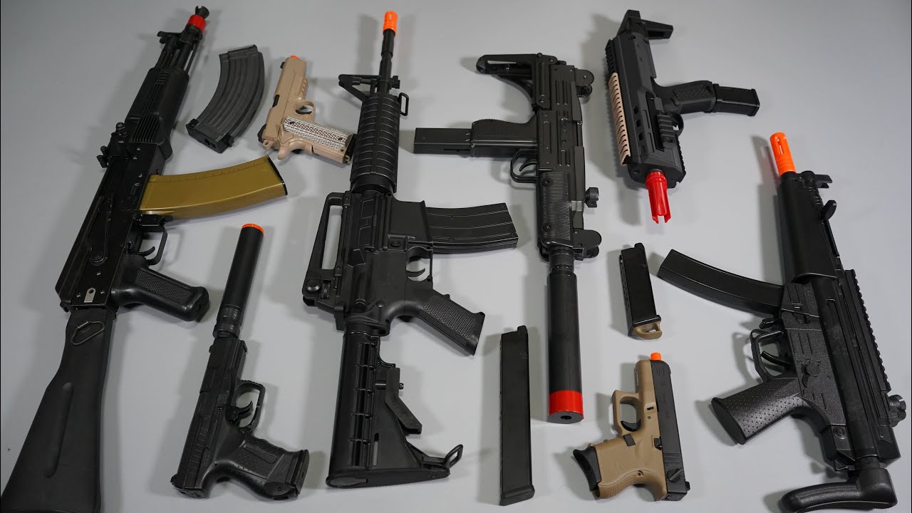 M4 or AR15 Airsoft Toy Gun AK74 AK102 Glock26 MP5 Colt1911