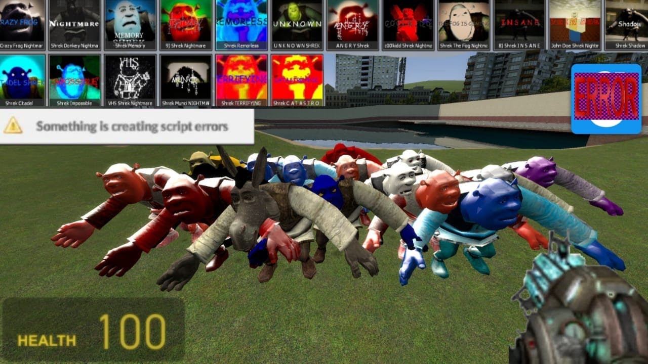 THE ALL MANY SHREK'S CHASE IS IMPOSSIBLE AND CRAZY | Garry's mod