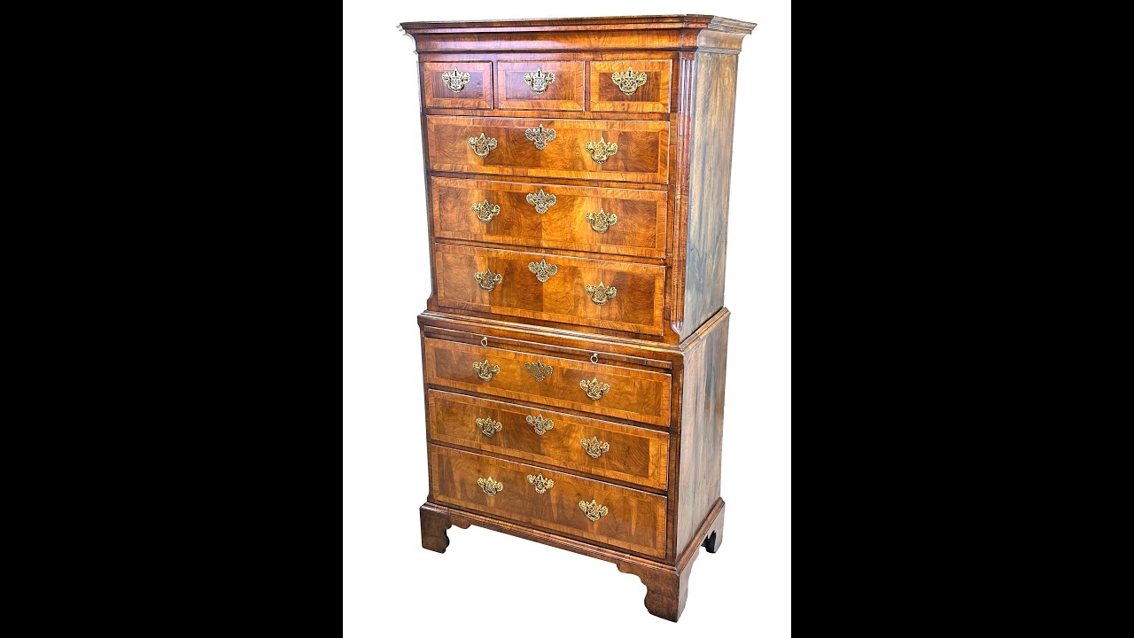 Georgian 18th Century Walnut Tallboy