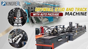 Metal Drywall Stud And Track Roll Forming Machine With Auto Package Machine, Steel Frame Machine