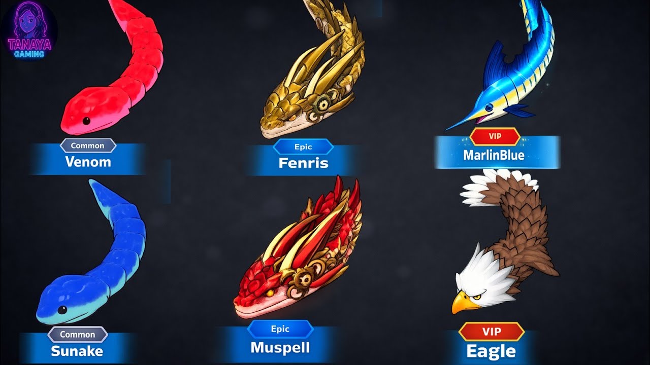 🐍 COMMON 🆚 EPIC 🆚 VIP – MAX LEVEL |ULTIMATE SNAKE CLASH IO SKIN BATTLE!! 