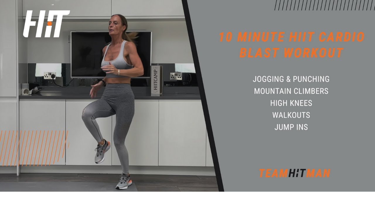 10 MIN HIIT CARDIO BLAST WORKOUT - burns Lots of Calories / No ...