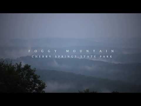 FOGGY MOUNTAIN AND  MILKY WAY -  Cherry Springs State Park - TIMELAPSE 4K