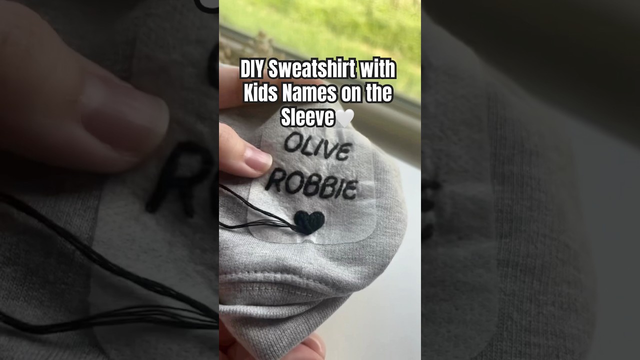 DIY Sweatshirt with Kids Names - Tutorial and Patterns in my shop!🤍 