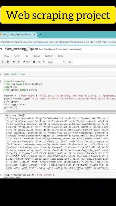 Web scraping | How to extract data from Flipkart #webscraping #shorts # ...