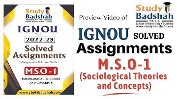 Free Sample Preview of MSO-1 IGNOU Solved Assignments (2022-2023 Session) | IGNOU