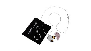 PhotoLocket 16GB USB Photo Storage Slim Crystal Heart screenshot 4