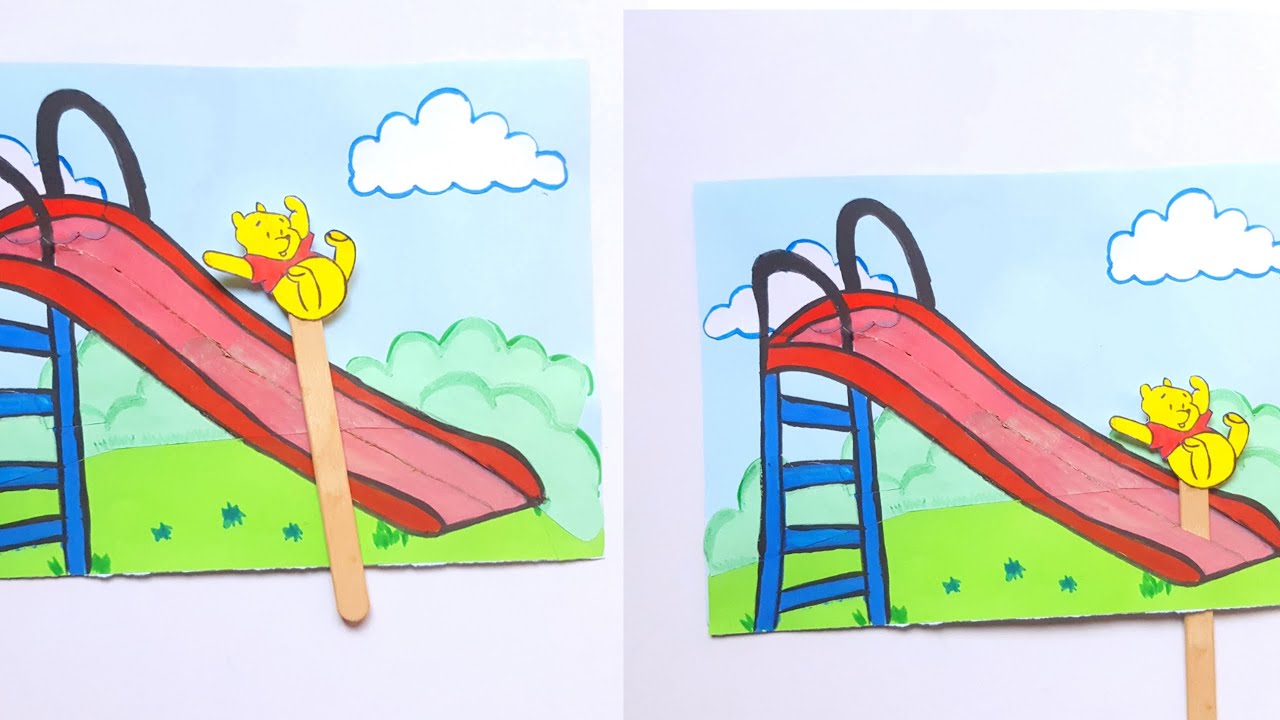 How to Make a Winnie-the-Pooh Paper Slide in 5 Minutes! 🐻🍯