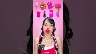 Eating Random Pink Food ASMR Mukbang 💖💝💘 #shorts #mukbang #asmr #eating #spicyfood