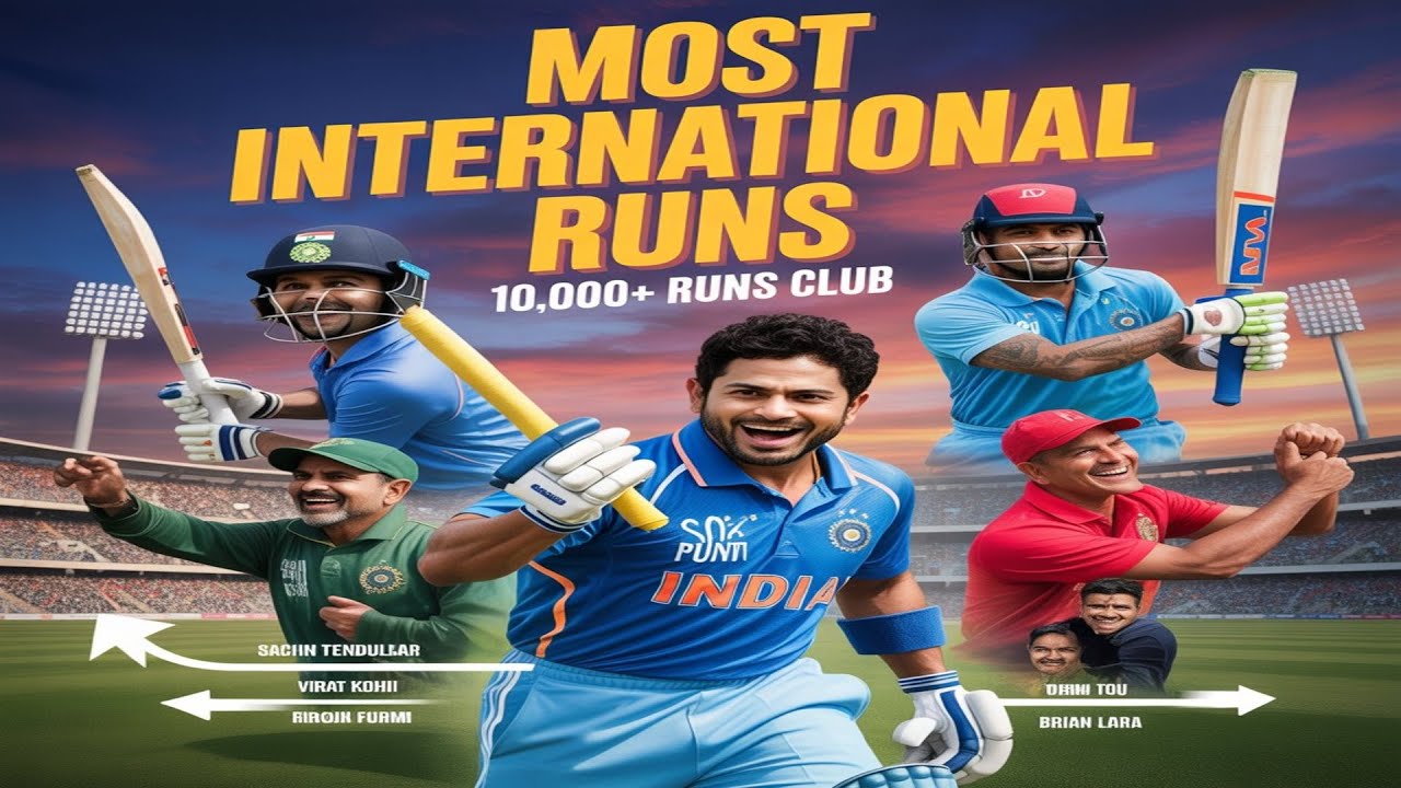 Top Cricketers with the Most International Runs 🏏 | Cricket Legends Ranked | Who Owns Cricket?