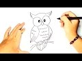 How to draw a Owl for kids | Cute Owl Drawing Lesson Step by Step