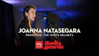 Joanna Natasegara accepting for The White Helmets - 2017 MPAC Media Awards