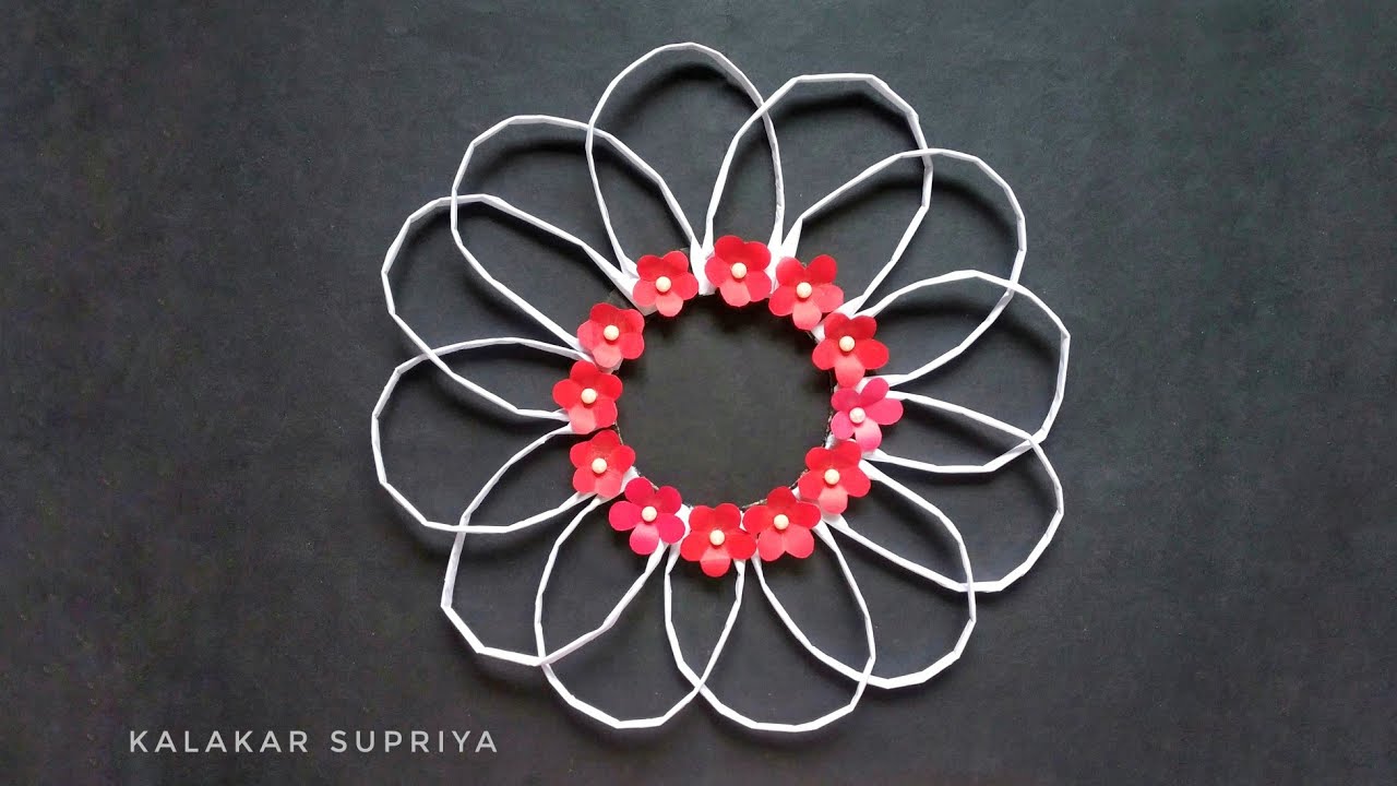 Paper Flower Wall Hanging Easy Wall Decor Ideas Newspaper Craft