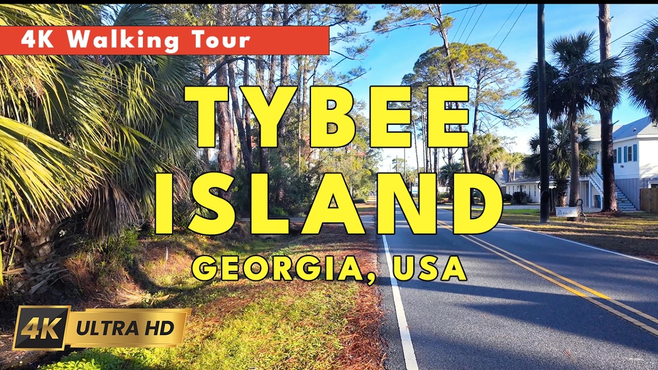 WALKING TOUR ON TYBEE ISLAND, GEORGIA [4K 60 fps] 🇺🇸