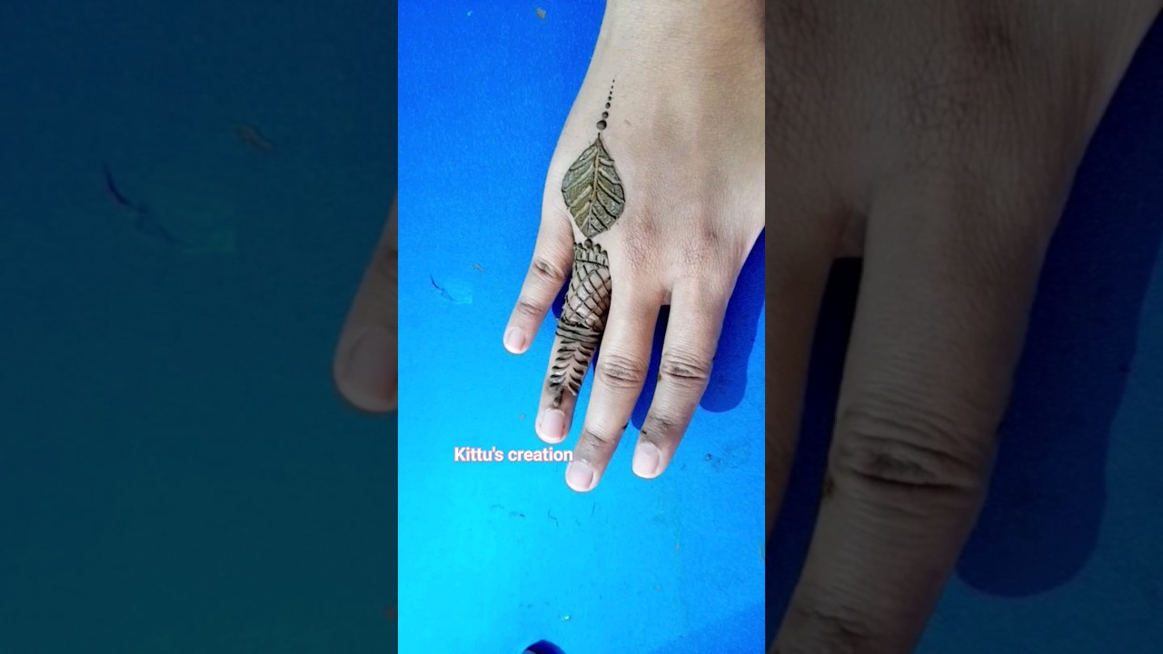 making leaf stencil at home❤️🌿||easy henna DIY||easy henna hack||leaf design 