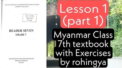 THE SAME OR DIFFERENT Class 7th in Rohingya Language
