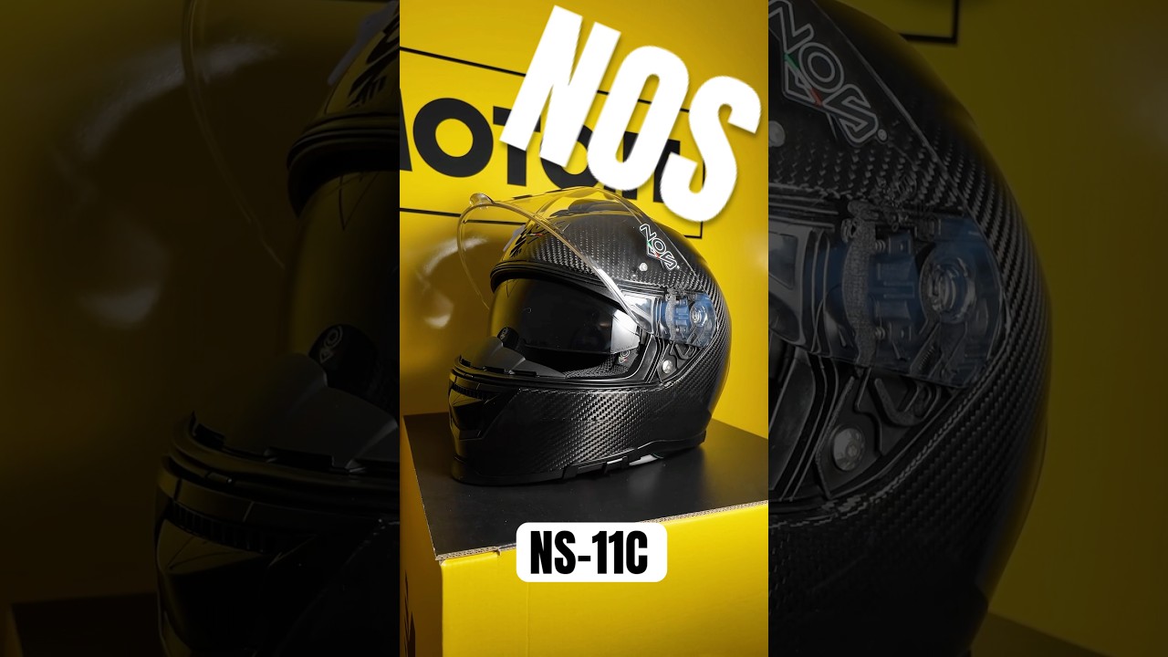 NS-11C Carbon NOS: casco in fibra di carbonio con visiera parasole, leggero e con stile 