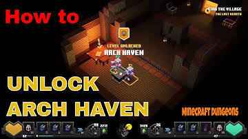 Arch Haven Unlock in Pumpkin Pastures - Minecraft Dungeons - Spyder Ninja Gaming