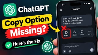 ChatGPT Text Copy Option Missing – Here's the Fix