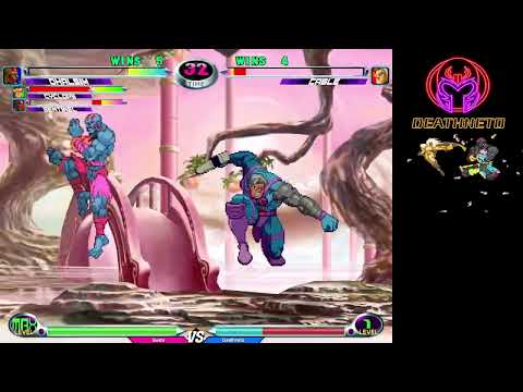MvC2 Dhalsim low crush dash over Cable's crouching short, launch into crossup reset sequence 9/27/23