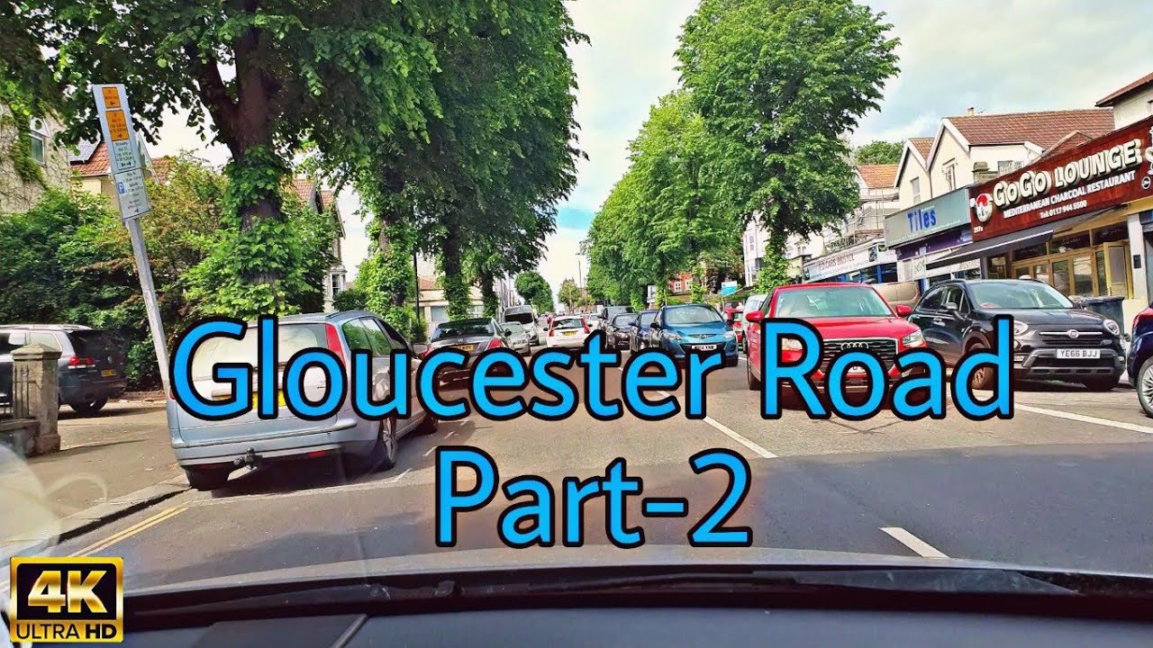 Drive in Bristol UK 4K - Gloucester Road Part-2, Bristol.