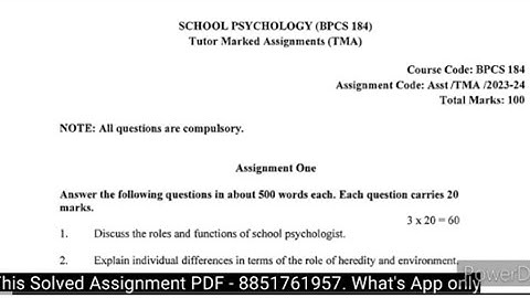 BPCS 184 Solved Assignment 2023-24 | BPCS 184 Solved Assignment 2023-24 in English| BPCS 184 IGNOU