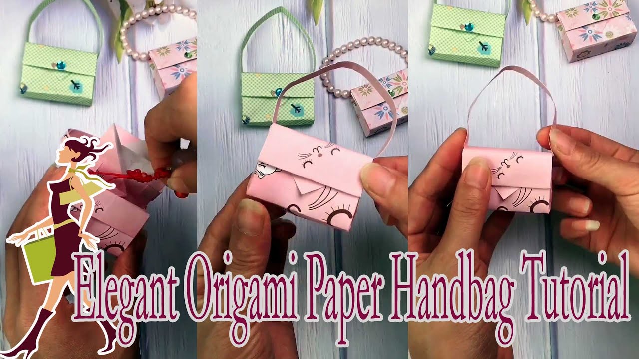 Crafting a Chic Handbag with Origami Paper 🌸 | Easy DIY Project
