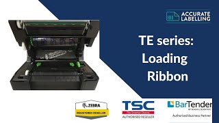 Loading Ribbon on a TSC TE series printer