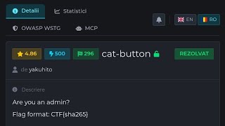 UNbreakable CTF #1 Cat-button - Full Walkthrough | Web Security | 3whoSec 