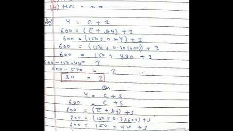 Numericals : Consumption Function || Macroeconomics || NTA NET Economics