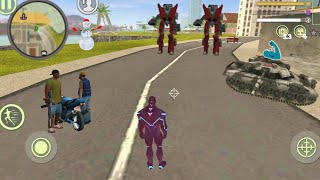 Neon Iron Stickman Rope Hero Gangstar Crime (Neon Hero Fight on Road) - Android Gameplay HD screenshot 4