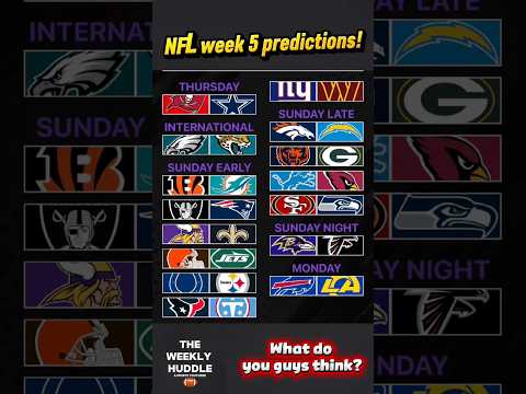 NFL Week 5 predictions! #americanfootball