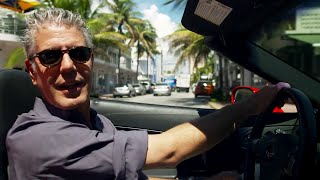 Anthony Bourdain drives Miami in a Corvette