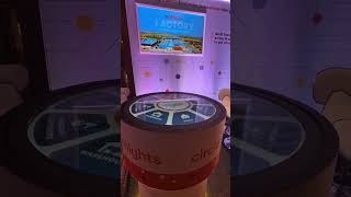 interactive circular screen with custom software for event