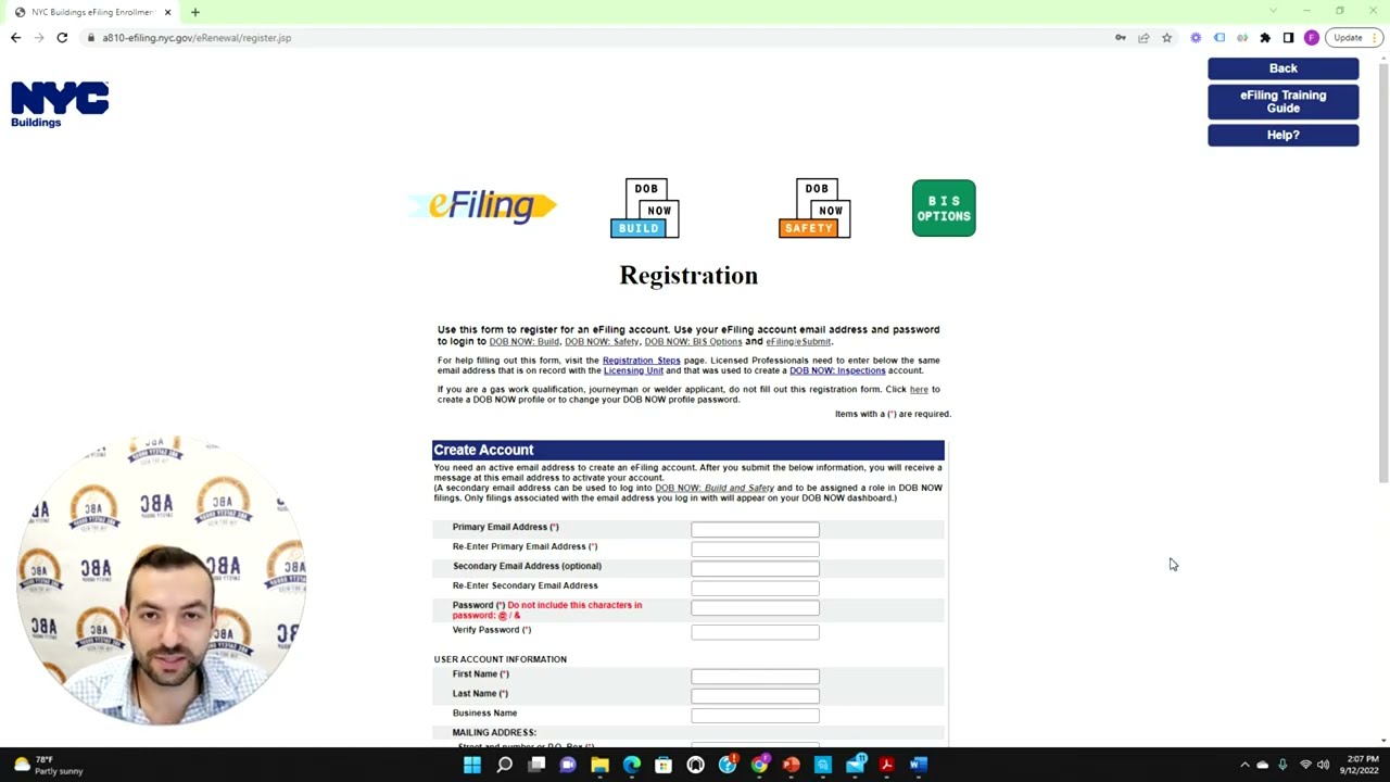 How To Become a Licensed Construction Superintendent - NYC Buildings eFiling Enrollment First Steps