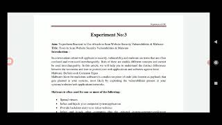 CS Lab- Cyber Security Lab- BE CSE-IT- Experiment 3-Use of tools to scan website