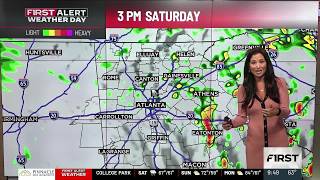 First Alert Forecast: Scattered rain and gusty winds continue this afternoon