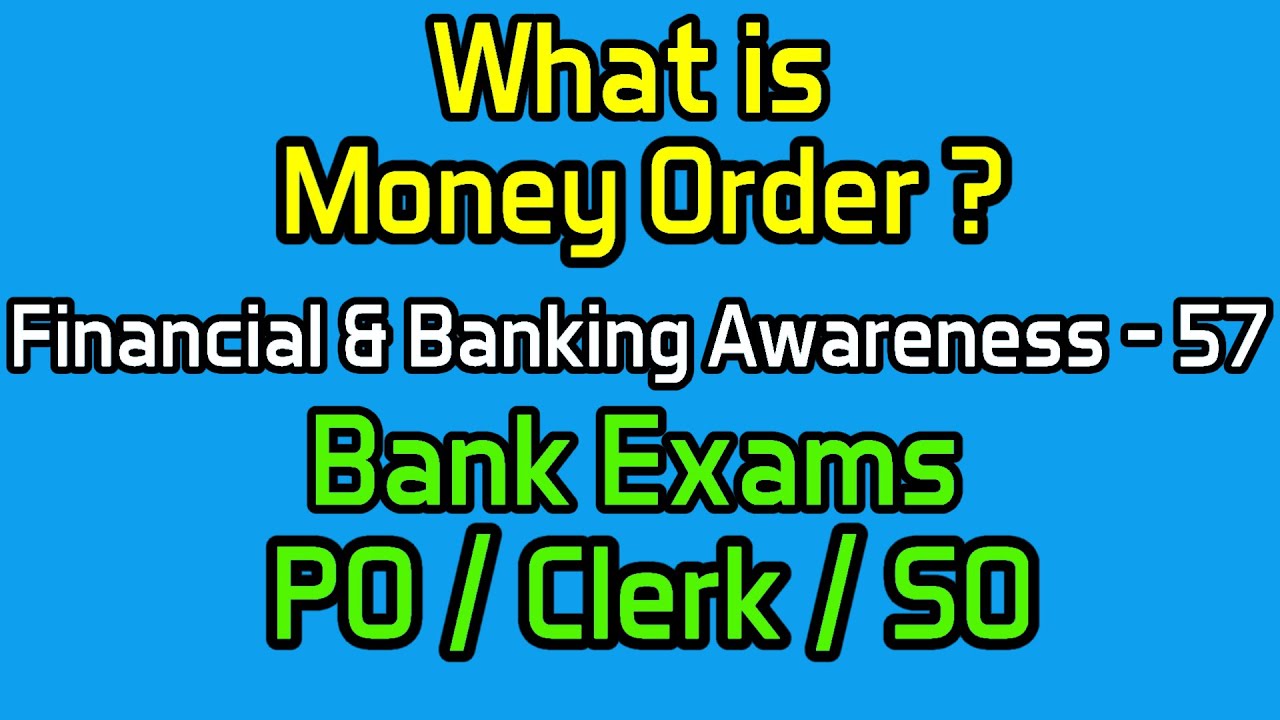 What Is Money Order Financial Banking Awareness 57 Bank Exams