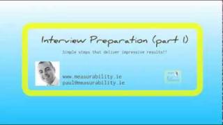 Job Interview Preparation (part 1)
