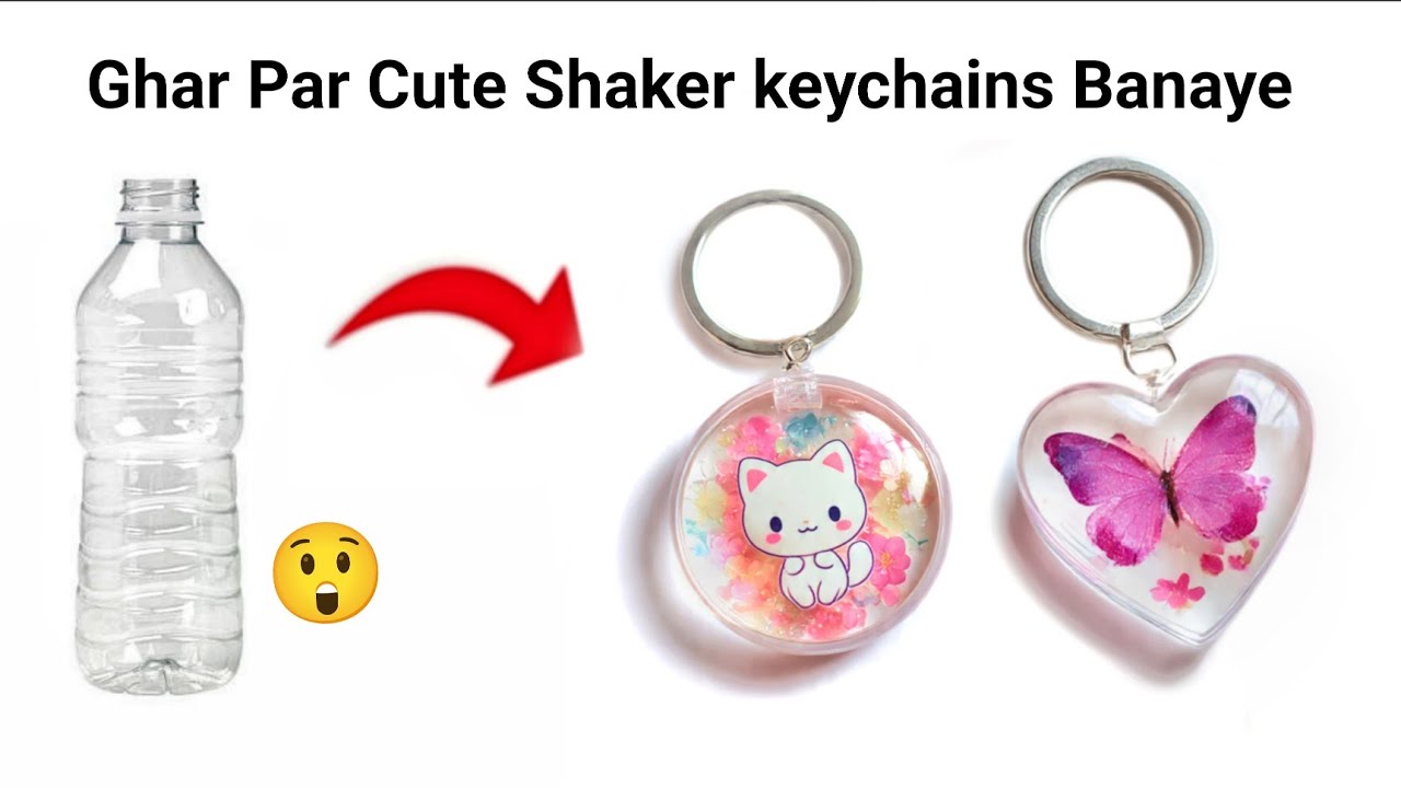 How to make Keychain from waste materials /Homemade glass keychain/DIY gift Keychain/Labubu Keychain