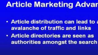 The Advantages of Article Marketing - Video 2