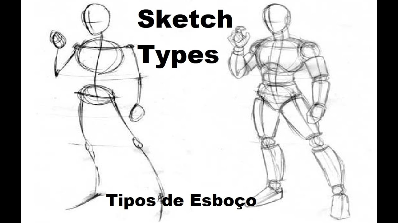 TIPOS DE ESBOÇO QUE VOCÊ PRECISA CONHECER (PTBR/ENG/ES) - YouTube