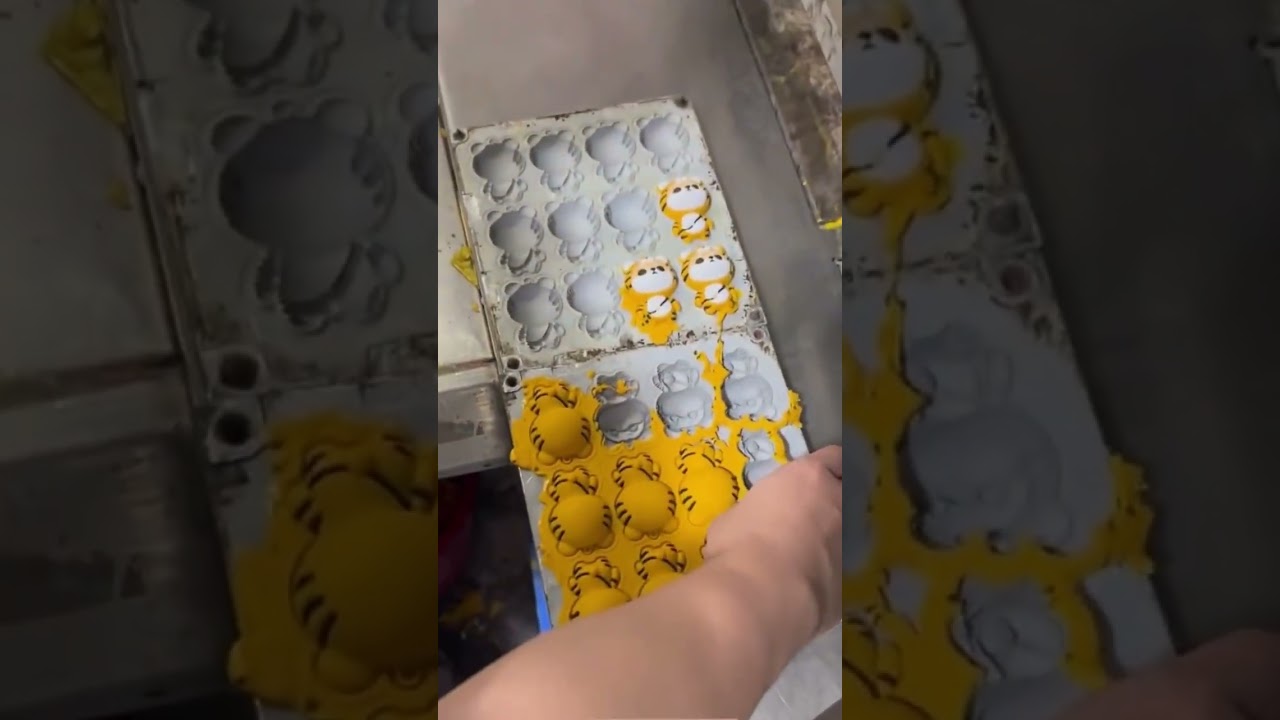 Silicone 3D inlay figures.Colorful pattern.