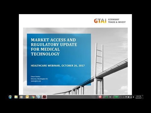 Webinar: Market Access and Regulatory Update for Medical Technology (October 2017)